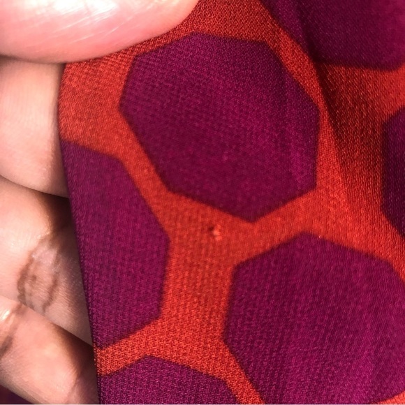 ASOS Twisted Wunder Frill Waist Detail Hexagon Printed Maxi Dress in Rust - Picture 16 of 16